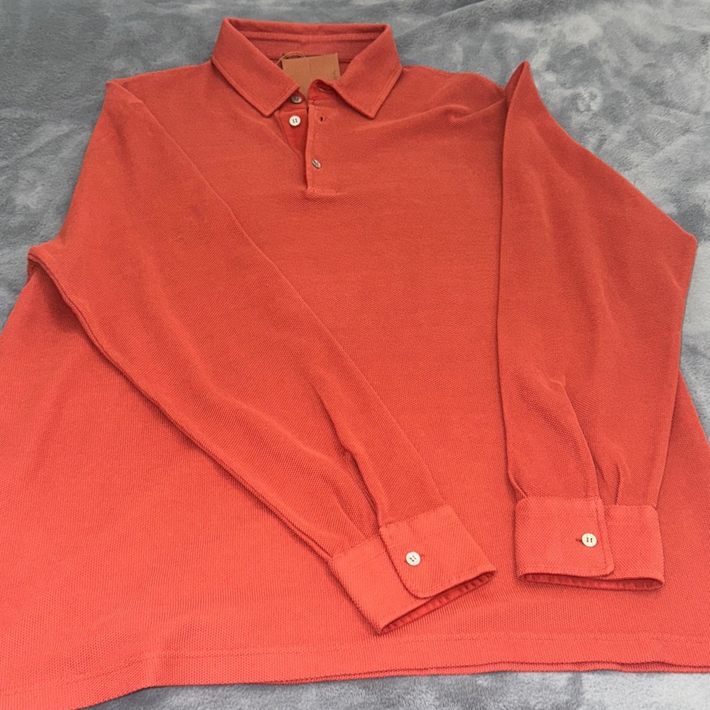 Loro Piana Men's Polo Shirt - Burnt Orange